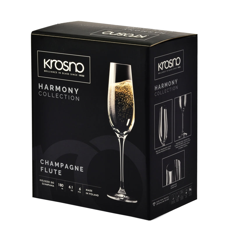 HARMONY Champagne Flute Glass Set